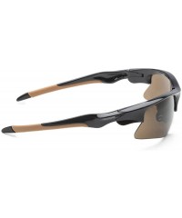 Goggle UNBREAKBLE TR90 Frame Triathlon Sports Glasses for Cycling - Running - Golfing - Black& Amber - CE11YGGSYS1 $11.93