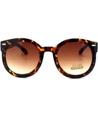 Round Womens Vintage Fashion Sunglasses Round Circle Frame Cute Popular Design - Tortoise - CU188QKC7L2 $9.28