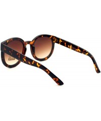 Round Womens Vintage Fashion Sunglasses Round Circle Frame Cute Popular Design - Tortoise - CU188QKC7L2 $9.28