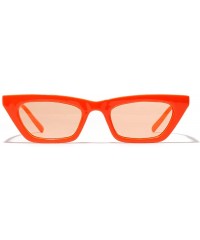 Cat Eye Retro Cat Eye Sunglasses Women Summer Style Sun Glasses for Men Square Black Leopard - Orange - CO1976A5OWN $8.60