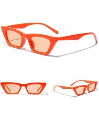 Cat Eye Retro Cat Eye Sunglasses Women Summer Style Sun Glasses for Men Square Black Leopard - Orange - CO1976A5OWN $8.60