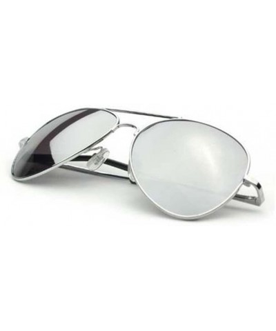 Aviator Aviator Chrome One Way Mirror Lens Sunglasses w/ Micro Fiber Pouch - C3118J9418D $18.27