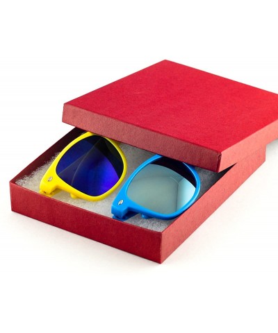 Wayfarer Vintage Retro Classic Lens Trendy Retro Classic Style Sunglasses - Yellow/Blue - CA11LBS20CD $8.10