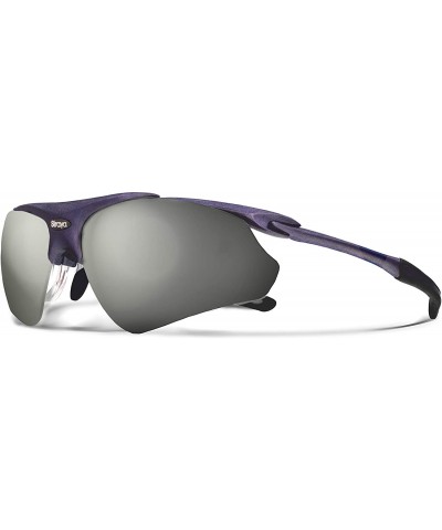 Sport Delta Shiny Purple Road Cycling/Fishing Sunglasses with ZEISS P7020M Super Silver Mirrored Lenses - CP18KN9A34R $32.87