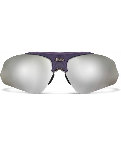 Sport Delta Shiny Purple Road Cycling/Fishing Sunglasses with ZEISS P7020M Super Silver Mirrored Lenses - CP18KN9A34R $17.53