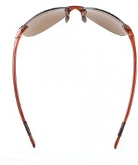 Rimless Rimless Sunglasses TR90 Unbreakable Trogamidcx Nylon Lens Pilot Style - Brown Lens - CZ12MY8XIQ1 $34.92