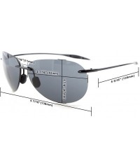 Rimless Rimless Sunglasses TR90 Unbreakable Trogamidcx Nylon Lens Pilot Style - Brown Lens - CZ12MY8XIQ1 $34.92