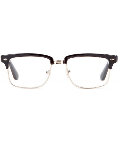 Wayfarer Babo" Slim Oval Style Celebrity Fashionista Pattern Temple Reading Glasses Vintage - 9054 Black/Gold - CM12689H5VZ $...