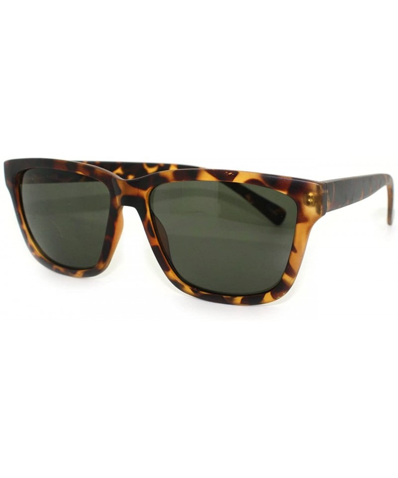 Rectangular Hip Retro Modern Unisex Sunglasses Square Rectangular Frame - Tortoise - C911RMGHKDH $18.67