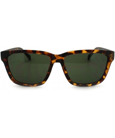 Rectangular Hip Retro Modern Unisex Sunglasses Square Rectangular Frame - Tortoise - C911RMGHKDH $11.30