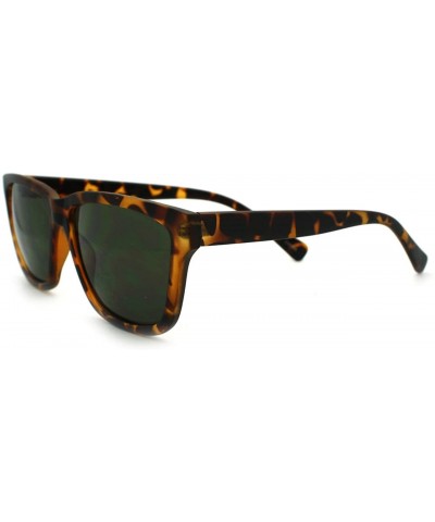 Rectangular Hip Retro Modern Unisex Sunglasses Square Rectangular Frame - Tortoise - C911RMGHKDH $11.30