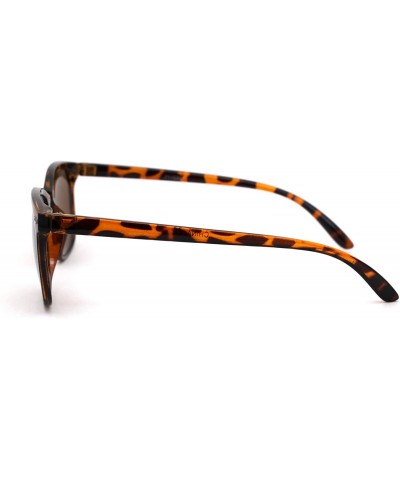 Rectangular Mens Elegant Stylish Thin Plastic Horn Rim Sunglasses - Tortoise Gunmetal Brown - CC18YEEGWEO $10.75