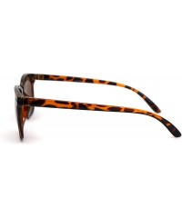 Rectangular Mens Elegant Stylish Thin Plastic Horn Rim Sunglasses - Tortoise Gunmetal Brown - CC18YEEGWEO $10.75