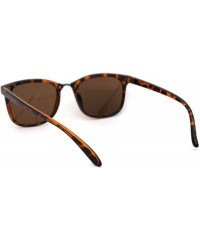 Rectangular Mens Elegant Stylish Thin Plastic Horn Rim Sunglasses - Tortoise Gunmetal Brown - CC18YEEGWEO $10.75