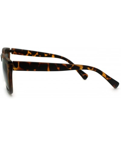 Rectangular Hip Retro Modern Unisex Sunglasses Square Rectangular Frame - Tortoise - C911RMGHKDH $11.30