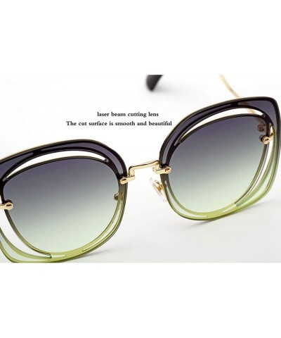 Aviator Fashion new sunglasses-metal frame PC frame material sunglasses - D - CT18S70C5AK $29.46