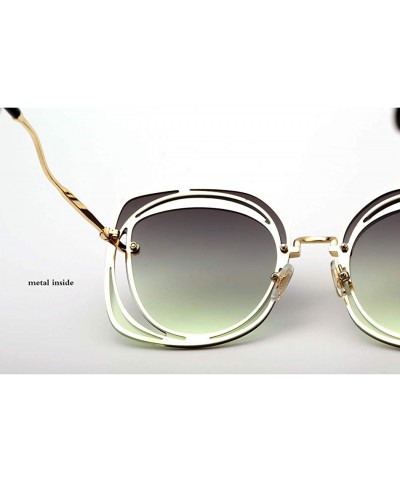 Aviator Fashion new sunglasses-metal frame PC frame material sunglasses - D - CT18S70C5AK $29.46