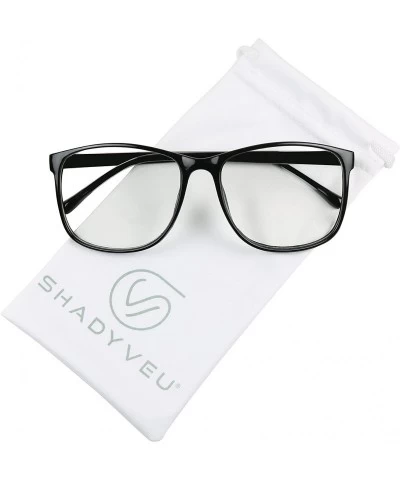 Round Retro Fashion Over Size Round Thin Nerdy Novelty P3 Aviator Eye Glasses - Black Frame - CR189Y5EHXM $19.87