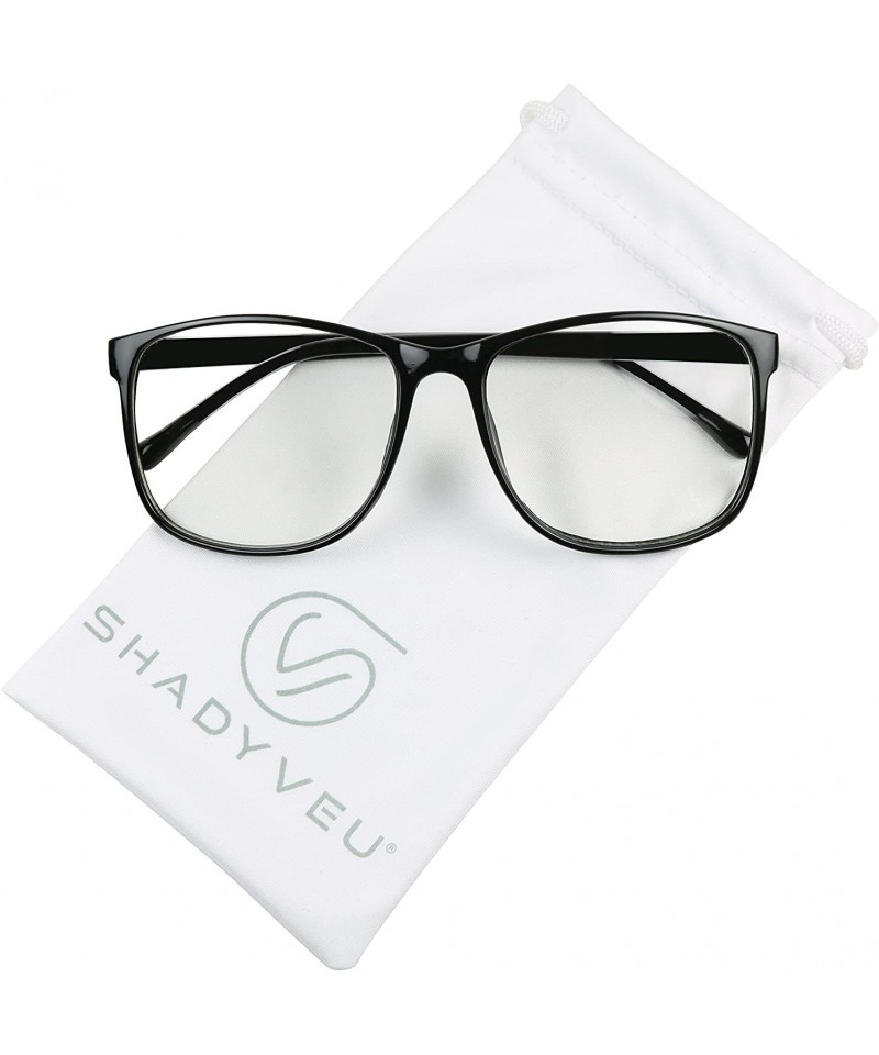 Round Retro Fashion Over Size Round Thin Nerdy Novelty P3 Aviator Eye Glasses - Black Frame - CR189Y5EHXM $19.08