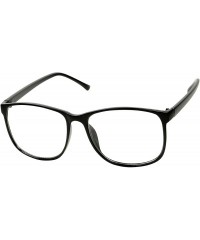 Round Retro Fashion Over Size Round Thin Nerdy Novelty P3 Aviator Eye Glasses - Black Frame - CR189Y5EHXM $19.08