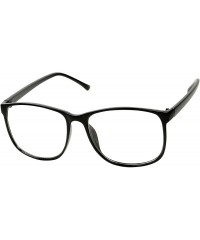 Round Retro Fashion Over Size Round Thin Nerdy Novelty P3 Aviator Eye Glasses - Black Frame - CR189Y5EHXM $13.07