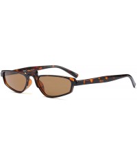 Rectangular Women Fashion Party Rectangular Eyeglasses Fancy Retro Eyewear Classic Sunglasses - Leopard/Brown - C01805QRHIG $...