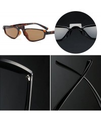 Rectangular Women Fashion Party Rectangular Eyeglasses Fancy Retro Eyewear Classic Sunglasses - Leopard/Brown - C01805QRHIG $...