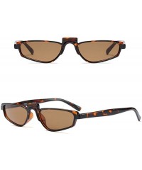 Rectangular Women Fashion Party Rectangular Eyeglasses Fancy Retro Eyewear Classic Sunglasses - Leopard/Brown - C01805QRHIG $...