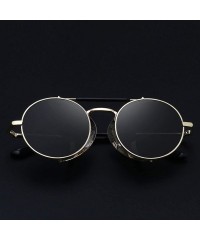 Round Retro Round Metal Sunglasses Steampunk Men Women Er Glasses Oculos De Sol Shades UV Protection - 5-tea-tea - C7198AH8SW...
