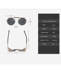 Round Retro Round Metal Sunglasses Steampunk Men Women Er Glasses Oculos De Sol Shades UV Protection - 5-tea-tea - C7198AH8SW...