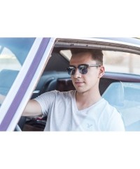 Rimless Vintage Inspired Half Frame Wood Pattern Sunglasses 540916WD-SD - Light Brown Wood - CE12F0H6ICN $11.87