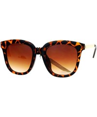 Square Womens Designer Fashion Sunglasses Classy Square Frame UV 400 - Tortoise - C1187C5LOUN $11.86