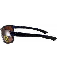Sport Blitz LT Sport Golf Motorcycle Sunglasses Blue/Silver with High Definition Amber Lenses - CD18N0TEHYS $16.33