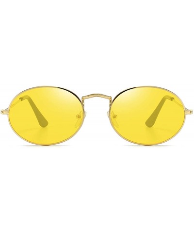 Oval Oval Sunglasses for Women Vintage Metal Frame Glasses Anti Reflective Retro Eyeglasses Unisex - CH195ATIHZ2 $13.07