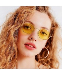 Oval Oval Sunglasses for Women Vintage Metal Frame Glasses Anti Reflective Retro Eyeglasses Unisex - CH195ATIHZ2 $13.07