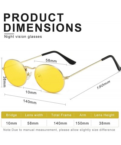 Oval Oval Sunglasses for Women Vintage Metal Frame Glasses Anti Reflective Retro Eyeglasses Unisex - CH195ATIHZ2 $13.07