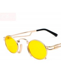 Aviator Fashion Punk Sunglasses Women/Men Classic Metal Vintage Sun Glasses Black Black - Silver Black - CV18XQZRU57 $12.95