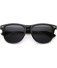 Oversized Large Oversize Classic Dark Tinted Lens Horn Rimmed Sunglasses 55mm - Black / Smoke - CL12J347EK9 $12.05