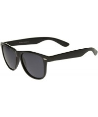 Oversized Large Oversize Classic Dark Tinted Lens Horn Rimmed Sunglasses 55mm - Black / Smoke - CL12J347EK9 $12.05