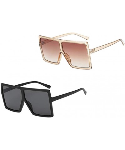 Square 2pieces Women Square Sunglasses Retro Outdoor Glasses - C118AA8HNAY $24.65