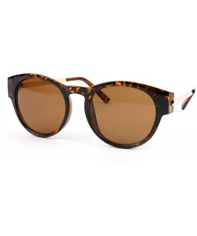 Wayfarer Women Retro Fashion Design Gold Metal Frame Wayfarer Sunglasses P2080 - Tortoise-brown Lens - CL11EPHHPDV $14.29