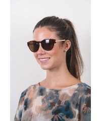 Wayfarer Women Retro Fashion Design Gold Metal Frame Wayfarer Sunglasses P2080 - Tortoise-brown Lens - CL11EPHHPDV $14.29