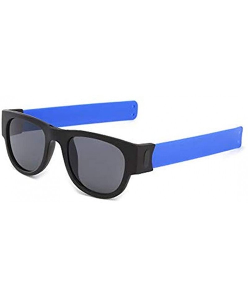 Sport Creative Sunglasses for Unisex - Tigivemen Driving Goggles Wristband Snap Bracelet - Blue - C718RLU0XXM $7.65