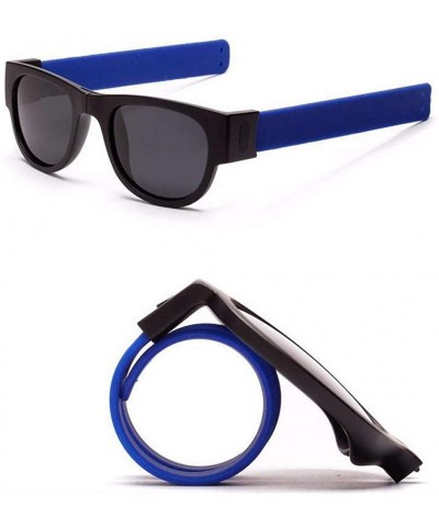 Sport Creative Sunglasses for Unisex - Tigivemen Driving Goggles Wristband Snap Bracelet - Blue - C718RLU0XXM $7.65