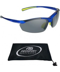 Rimless Quality TR90 Sunglasses Semi Rimless for Running- Golf- Cycling and Tennis - Blue - CA12EXJTRYF $27.61