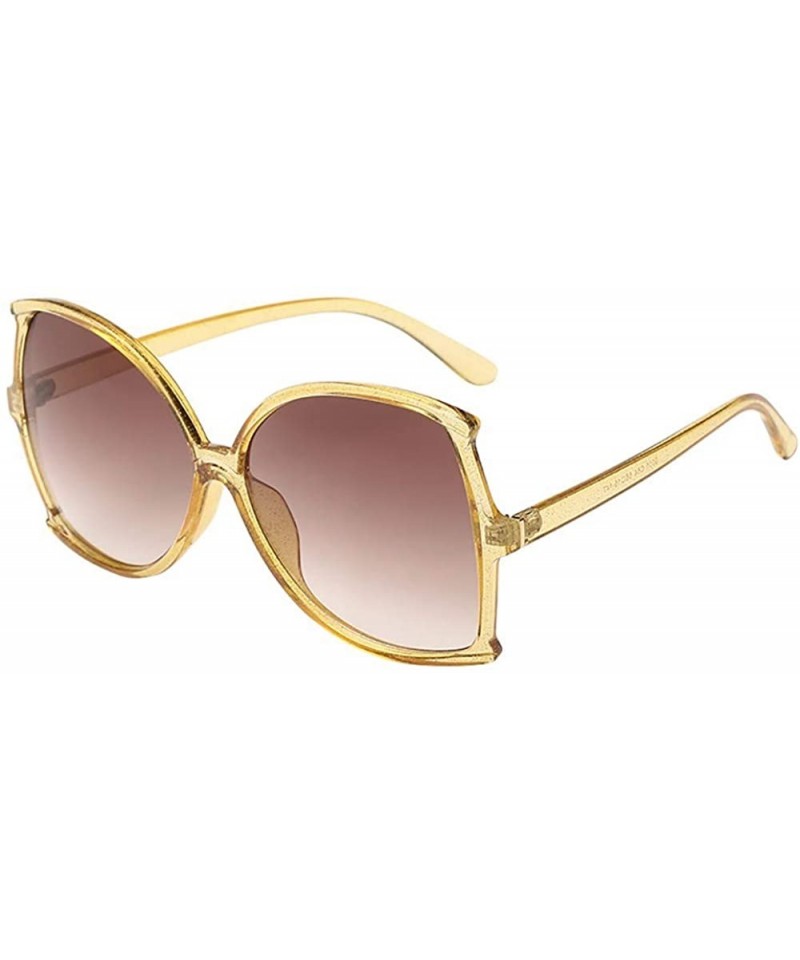 Outdoor Women Man Vintage Big Frame Irregular Shape Sunglasses Eyewear  Retro Unisex - Multicolor-b - CN18T95DAN5