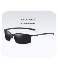 Oversized Polarized Photochromic Sunglasses Mens Driving Glasses Male Driver Safty Goggles - Black Black - CT1985IOX03 $17.57