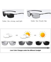 Oversized Polarized Photochromic Sunglasses Mens Driving Glasses Male Driver Safty Goggles - Black Black - CT1985IOX03 $17.57