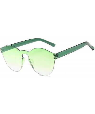 Round Unisex Fashion Candy Colors Round Outdoor Sunglasses Sunglasses - Grass Green - C0199OOWSXI $6.96