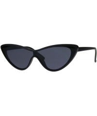 Cat Eye Womens Shield Futuristic Cat Eye Funky Plastic Sunglasses - Matte Black - C1180GIQ39G $10.89